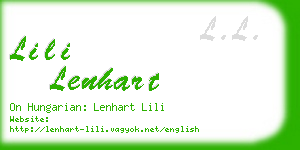 lili lenhart business card